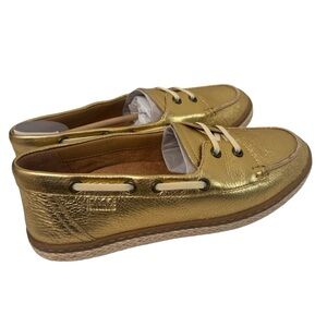 Vionic Gold Metallic Bay Slip On Loafer Size 9